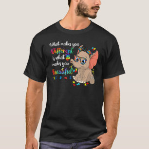 What Makes You Different Autism Awareness Elephant T-Shirt