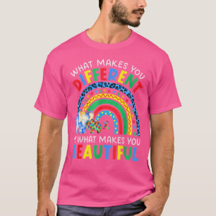 What Makes You Different Autism Awareness Kids Ele T-Shirt