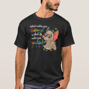 What Makes You Different Autism Awareness Kids Ele T-Shirt