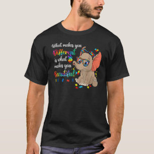 What Makes You Different Autism Awareness Kids Ele T-Shirt