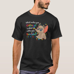 What Makes You Different Autism Awareness Kids Ele T-Shirt
