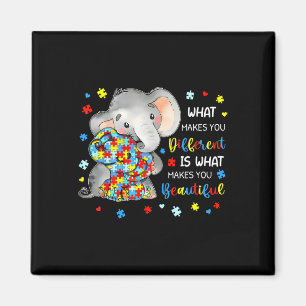 What Makes You Different Beautiful Elephant Autism Magnet