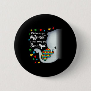 What Makes You Different Elephant Autism Mum Boys 6 Cm Round Badge