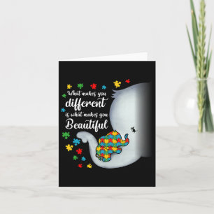 What Makes You Different Elephant Autism Mum Boys  Card