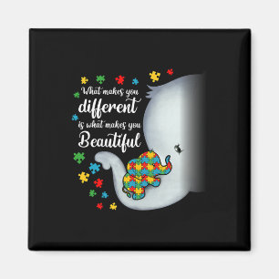 What Makes You Different Elephant Autism Mum Boys  Magnet