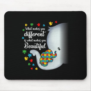 What Makes You Different Elephant Autism Mum Boys  Mouse Mat