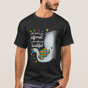 What Makes You Different Elephant Autism Mum Boys T-Shirt