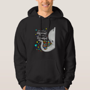 What Makes You Different Elephant Mom Autism Child Hoodie