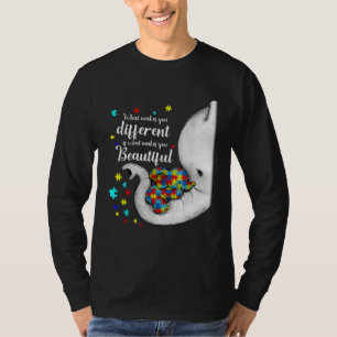 What Makes You Different Elephant Mom Autism Child T-Shirt