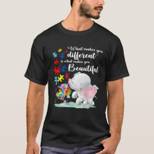 What Makes You Different Elephant Mom Autism Child T-Shirt