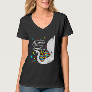 What Makes You Different Elephant Mom Child Autism T-Shirt