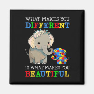 What Makes You Different Elephant Mum Autism Aware Magnet