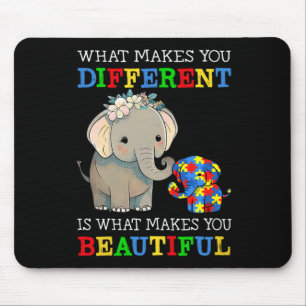 What Makes You Different Elephant Mum Autism Aware Mouse Mat