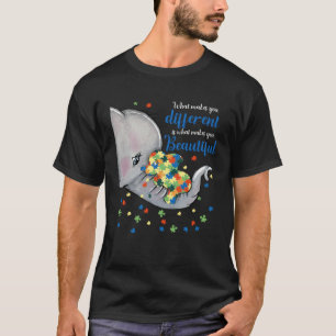 What Makes You Different Elephant Mum Autism Aware T-Shirt