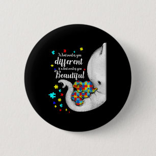 What Makes You Different Elephant Mum Autism Child 6 Cm Round Badge