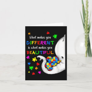 What Makes You Different Elephant Mum Autism Child Card