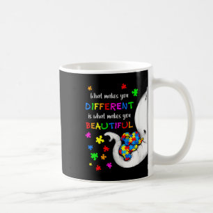 What Makes You Different Elephant Mum Autism Child Coffee Mug