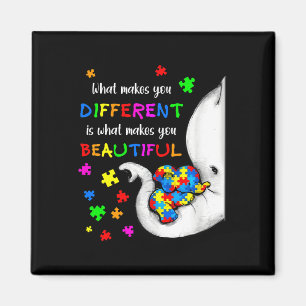 What Makes You Different Elephant Mum Autism Child Magnet