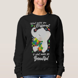What Makes You Different Elephant Mum Autism Child Sweatshirt