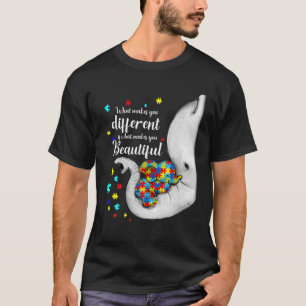 What Makes You Different Elephant Mum Autism Child T-Shirt