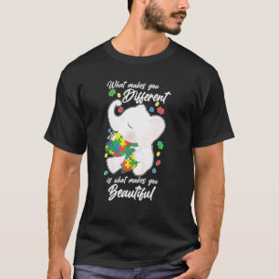What Makes You Different Elephant Mum Autism Child T-Shirt
