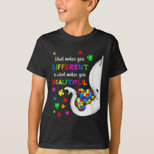 What Makes You Different Elephant Mum Autism Child T-Shirt