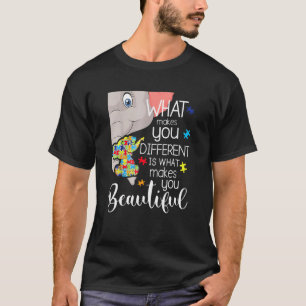 What Makes You Different Elephant Mum Autism Child T-Shirt