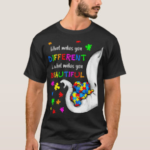 What Makes You Different Elephant Mum Autism Child T-Shirt