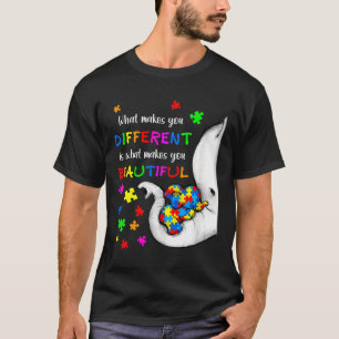 What Makes You Different Elephant Mum Autism Child T-Shirt