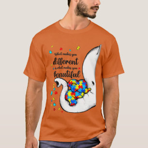 What Makes You Different Elephant Mum Autism Child T-Shirt
