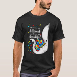 What Makes You Different Elephant Mum Autism Child T-Shirt