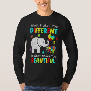 What Makes You Different Elephant Mum Autism Child T-Shirt