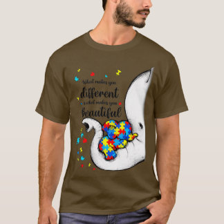 What Makes You Different Elephant Mum Autism Child T-Shirt