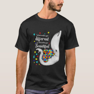 What Makes You Different Elephant Mum Autism Child T-Shirt