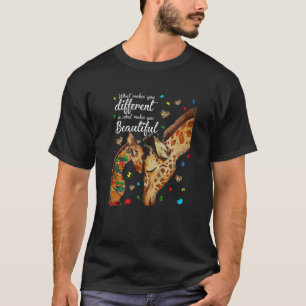 What Makes You Different Giraffe Mum Autism Child T-Shirt