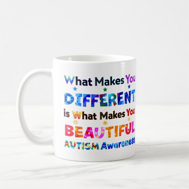 What Makes You DIFFERENT Is BEAUTIFUL Coffee Mug (Left)
