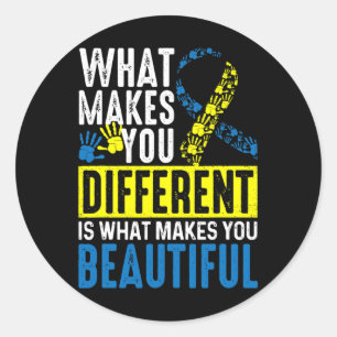 What Makes You Different Is What Makes You Beautif Classic Round Sticker