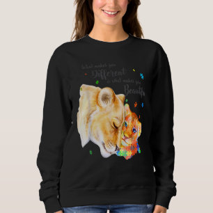 What Makes You Different Lion Mum Autism Child Awa Sweatshirt