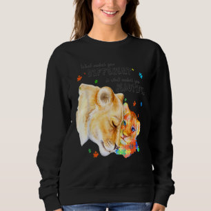 What Makes You Different Lion Mum Autism Child Awa Sweatshirt