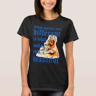 What Makes You Different Lion Mum Autism Child Awa T-Shirt
