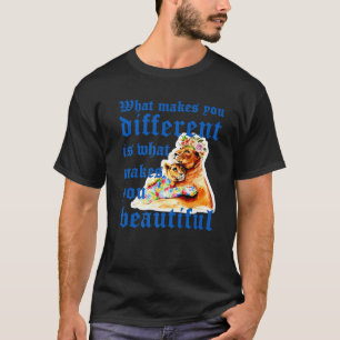 What Makes You Different Lion Mum Autism Child Awa T-Shirt