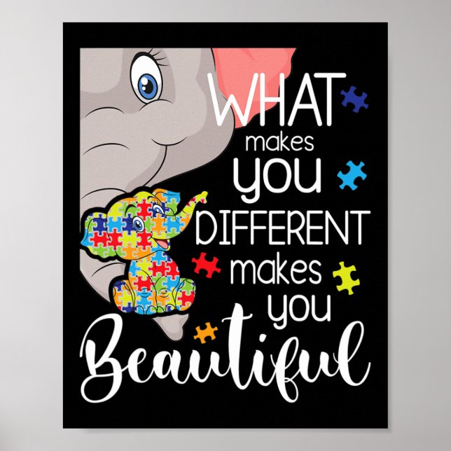 What Makes You Different Makes You Beautiful - Aut Poster (Front)