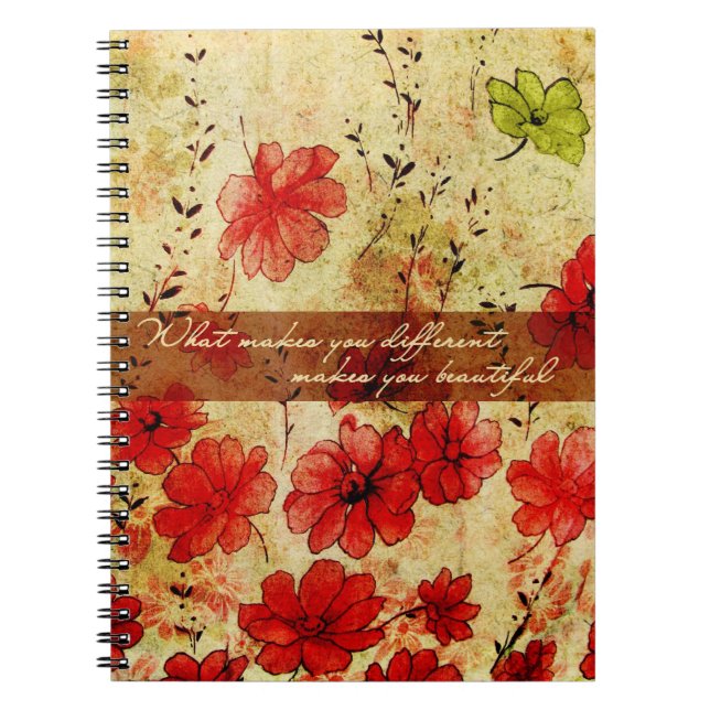 What makes you different makes you beautiful notebook (Front)