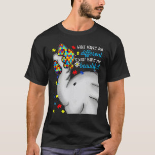 What Makes You Different Puzzle Elephant Autism Aw T-Shirt