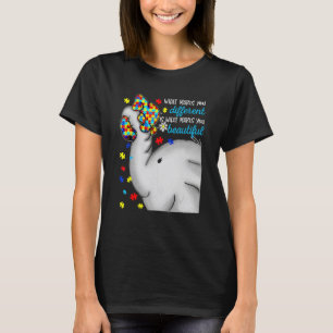 What Makes You Different Puzzle Elephant Autism Aw T-Shirt