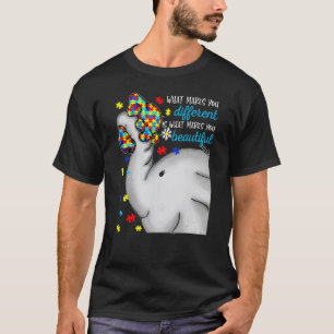 What Makes You Different Puzzle Elephant Autism Aw T-Shirt