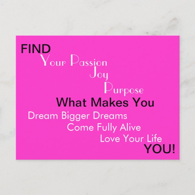 WHAT MAKES YOU Postcard (Front)