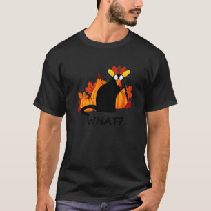 What Murderous Cat Holding Knife Thanksgiving Cos T-Shirt
