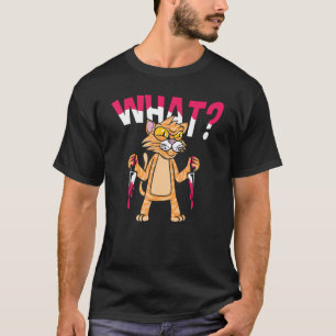 What  Murderous Cat With Knife T-Shirt