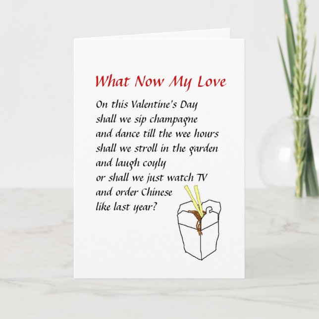 What Now My Love Holiday Card (Front)